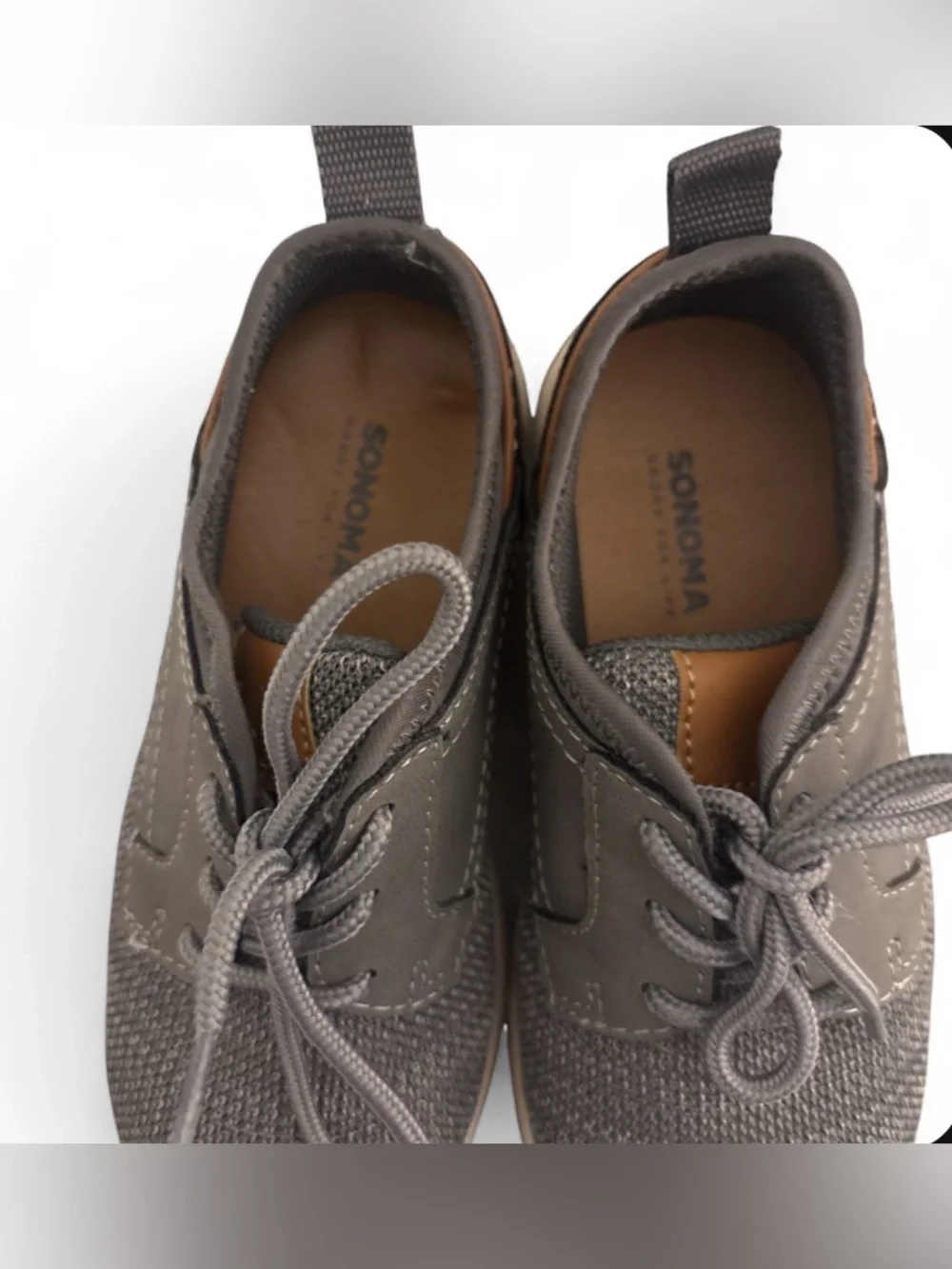 Kohl's Men's Gray Knit Lace-Up Oxfords